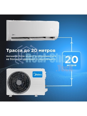 Сплит-система Midea Favorite MSFRW-12HRN8-I до 35м2, 12000BTU, с голосовым помощником, (комплект из 2-х коробок)