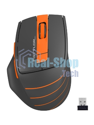 Мышь беспроводная A4Tech Fstyler FG30 серый/оранжевый, 2000 dpi, радиоканал, USB, кнопки - 5