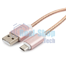 Кабель USB2.0 Cablexpert CC-G-mUSB02Cu-1.8M, AM/microB, серия Gold, длина 1.8м, золото, блистер