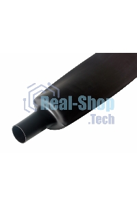 Термоусаживаемая трубка Rexant 60,0/30,0 мм, черная, упаковка 10 шт. по 1 м