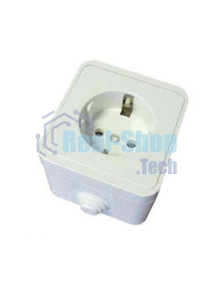 Розетка 1-м ОП Клио 16А с заземл. IP44 белый UNIVersal К2228