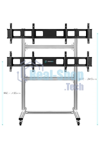 Напольный мобильный стенд ONKRON FSPRO2L-22 для видеостен 2х2 4 x 40”- 50