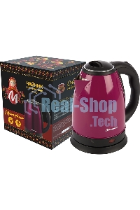 Чайник Матрена MA-002 электрический (1,8 л) стальной бордовый