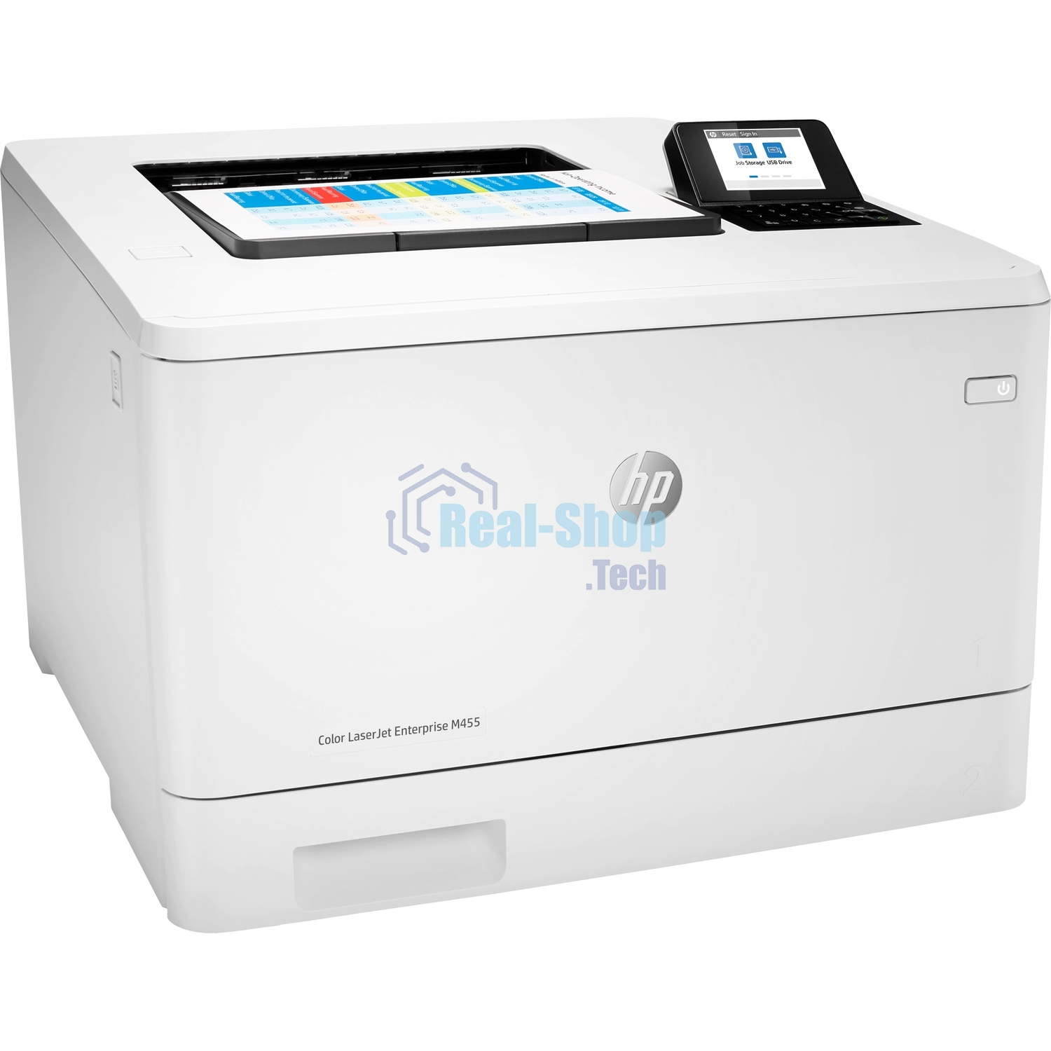 Принтер лазерный HP Color LaserJet Pro M455dn (3PZ95A), A4, цветной, печ. до 27 стр/мин., 600 x 600 dpi, USB, RJ-45, Air Print, Mopria