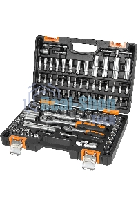 Набор инструментов 1/2дюйм; 1/4дюйм CrV пластик. кейс (94 предм.) Вихрь 73/6/7/5