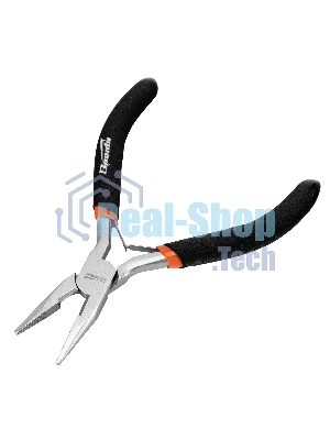 Длинногубцы Sparta Mini, 130 мм, никелированные, прямые, авторазжим