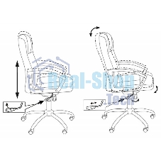 Кресло руководителя Бюрократ T-800N/BLACK черный, кожа, крестовина хром