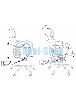 Кресло Бюрократ T-800N/BLACK черный, кожа