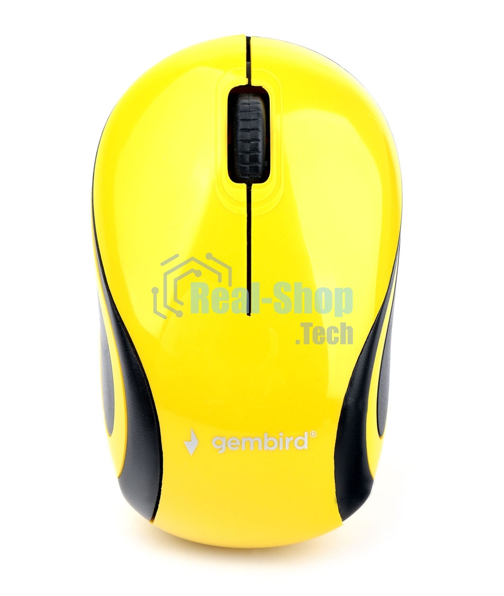 Мышь беспроводная Gembird MUSW-615 желтый, 1200 dpi, радиоканал, USB, кнопки - 3