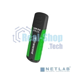Флешка USB Transcend JetFlash 810 (TS64GJF810), 64Gb, USB 3.0, R/W 100/40, черный/зеленый
