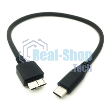 Кабель Type-C на Micro USB Type B кабель 25 см черный