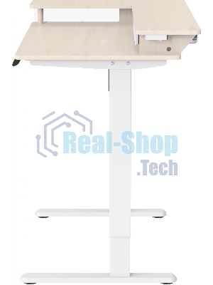 Стол для компьютера Cactus CS-EDL-DWT столешница ДСП светлый дуб каркас белый 120x71x60см