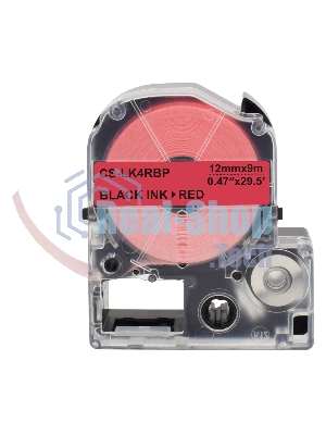 Картридж ленточный Cactus CS-LK4RBP черный для Epson LW300/LW400/LW700/LW600P/LW1000P/K400/Z700/Z900