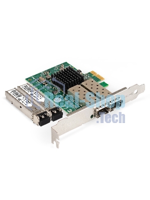 Комплект: Сетевой адаптер SFP ExeGate EXE-82576-F2 + 2xТрансивер Multi-Mode до 550м ExeGate EXT-1G-MM850-LC2-550M (EX296229RUS: PCI-E x1 v2.0, порты 2x SFP (10/100/1000Mb/s), Gigabit Server NIC Intel Chipset 82576-F2 + 2xEX298329RUS: Tx:850/Rx:850 нм, до 550 м, разъем Duplex LC)