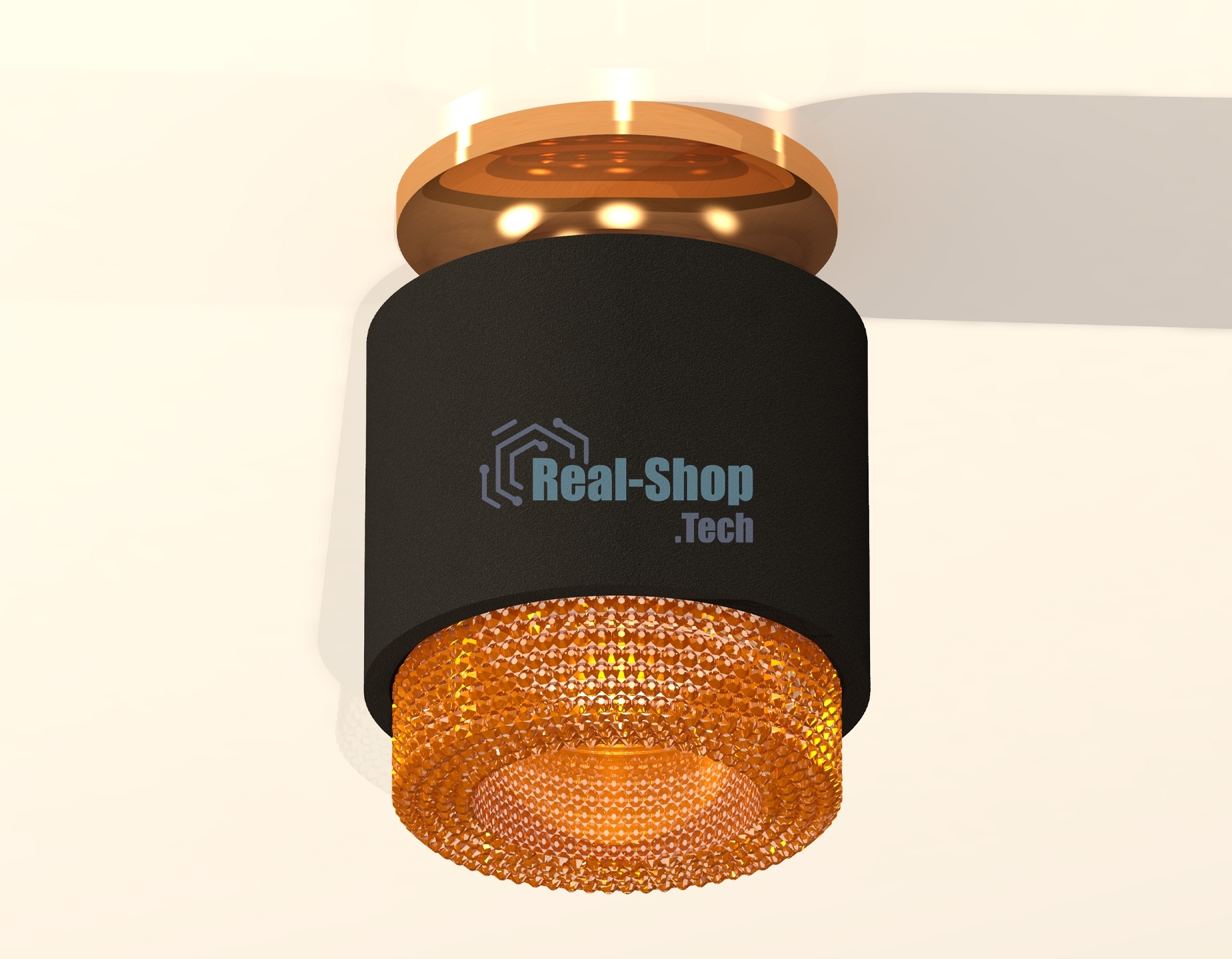 Светильник Ambrella Light XS7511122 SBK/PYG/CF черный песок/золото желтое полированное/кофе MR16 GU5.3 (N7929, C7511, N7195)