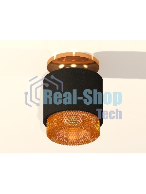 Светильник Ambrella Light XS7511122 SBK/PYG/CF черный песок/золото желтое полированное/кофе MR16 GU5.3 (N7929, C7511, N7195)