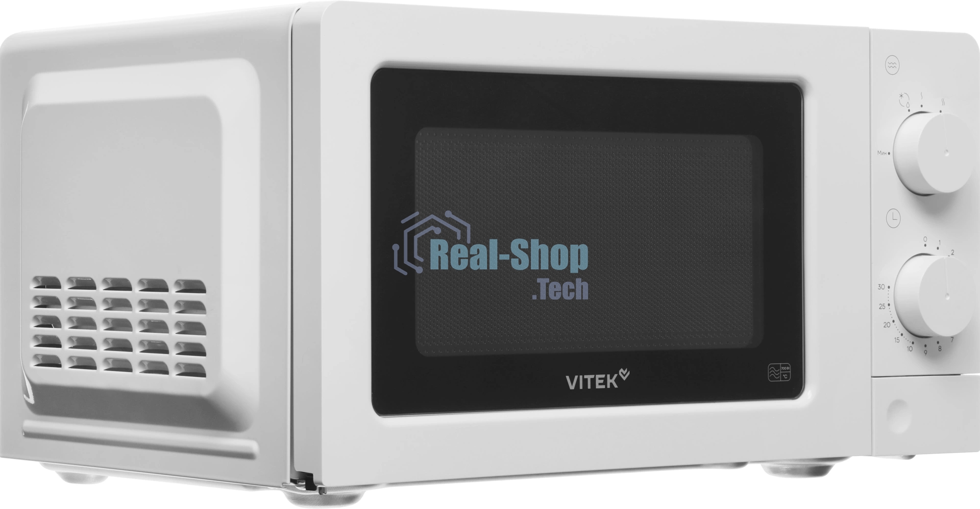 Микроволновая печь Vitek VT-MW0820 белый, 20 л, 700 Вт, переключатели - поворотный механизм