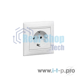 Розетка электрическая Valena с заземлением (белая)