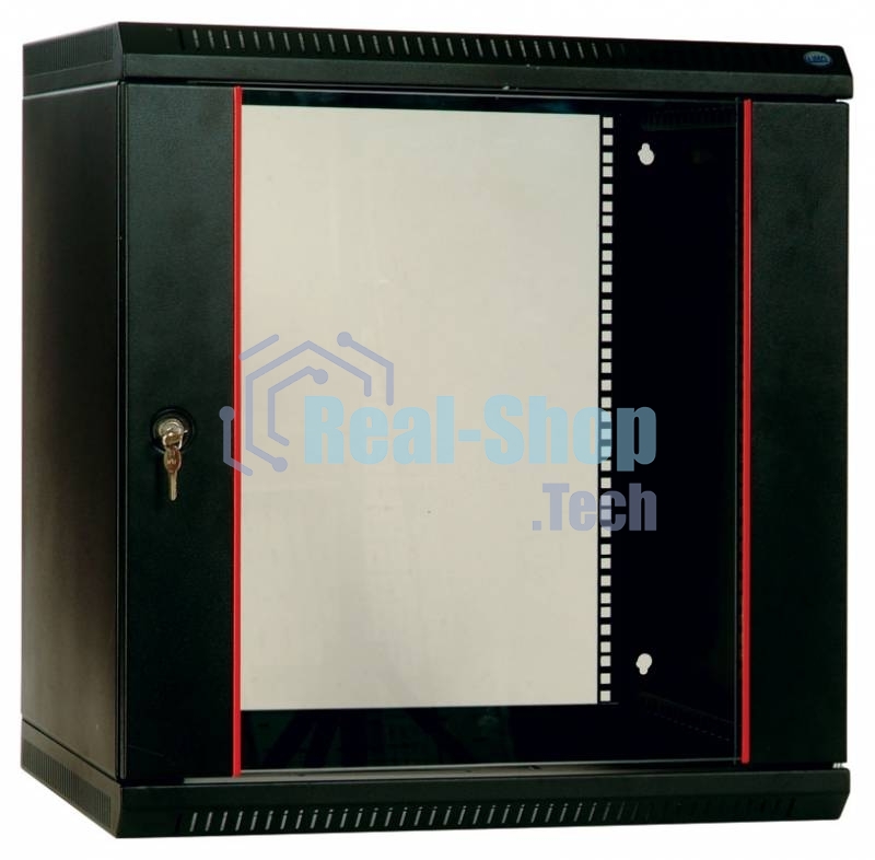 Шкаф телеком. настенный разборный 9U (600х350) дверь стекло (ШРН-Э-9.350) (1 коробка)