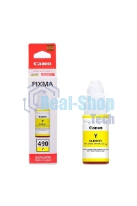 Чернила Canon GI-490Y 0666C001 желтый для Canon Pixma G1400/2400/3400 (70мл)