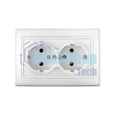Розетка 2-м СП Севиль 16А с заземл. бел. UNIVersal С0128
