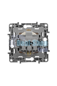 Розетка 2К+З, на винтах, защ. шт., сл. кость ETIKA 