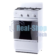 Плита комбинированная Flama CK 2202 W белый, конфорок 2 шт, духовка 30 л, 50 см x 85 см x 38 см