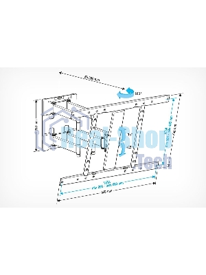 Кронштейн для LCD Holder LCD-SU6602-B черный, диагональ экрана 32″–90″до 45кг.