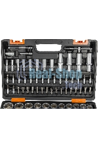 Набор инструментов 1/2дюйм; 1/4дюйм CrV пластик. кейс (94 предм.) Вихрь 73/6/7/5