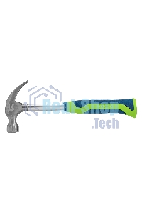 Молоток-гвоздодер Сибртех, металлическая трубчатая обрезиненная рукоятка, вес 450гр., боек 27мм