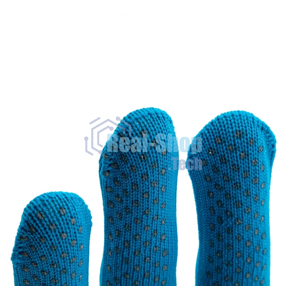 Перчатки из синтетической нити, ПВХ точка, 13 класс, 