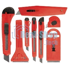 Набор ножей Matrix, выдвижные лезвия, 9мм-4, 18мм-2, скребки выдвижн. фиксир.лезв.,40-52мм,2шт