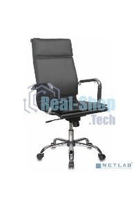 Кресло руководителя Бюрократ CH-993/black черный, искусственная, кожа, крестовина хромированная