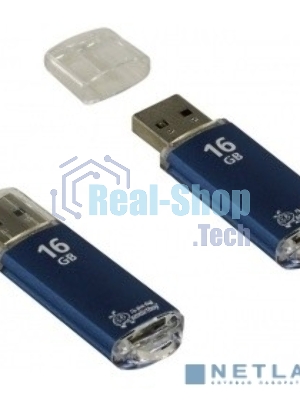 Флешка USB Smartbuy V-Cut series blue (SB16GbVC-B), 16Gb, USB 2.0, R/W 25/15, синий