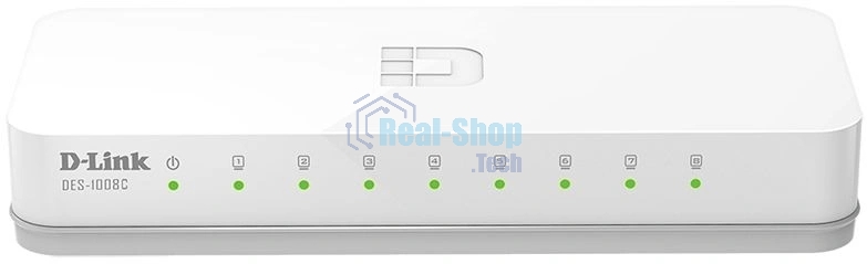Коммутатор D-Link DES-1008C/F6/E, 8×100 Мбит/с, неуправляемый