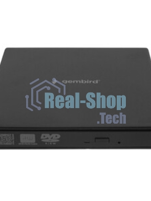 Оптический привод внешний с интерфейсом USB Gembird DVD-USB-02 пластик, черный
