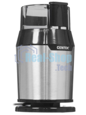 Кофемолка Centek CT-1362 (сталь) 200Вт, 60гр, стальн стакан, стальн чаша, прозрачная крышка