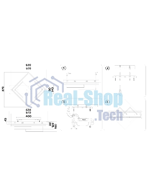 Светильник Ambrella light FA8531 WH белый 132W 3000K-6400K+RGB 630*570*160 (ПДУ РАДИО 2.4G)