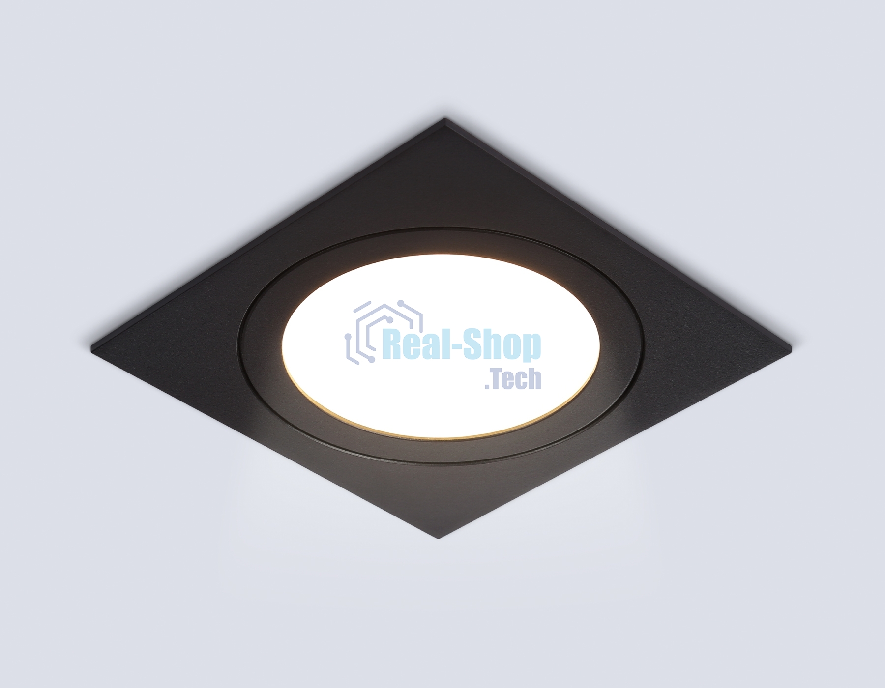 Светильник Ambrella light TN6609 BK черный IP44 GX53 max 15W 110*110*23