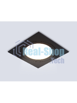 Светильник Ambrella light TN6609 BK черный IP44 GX53 max 15W 110*110*23