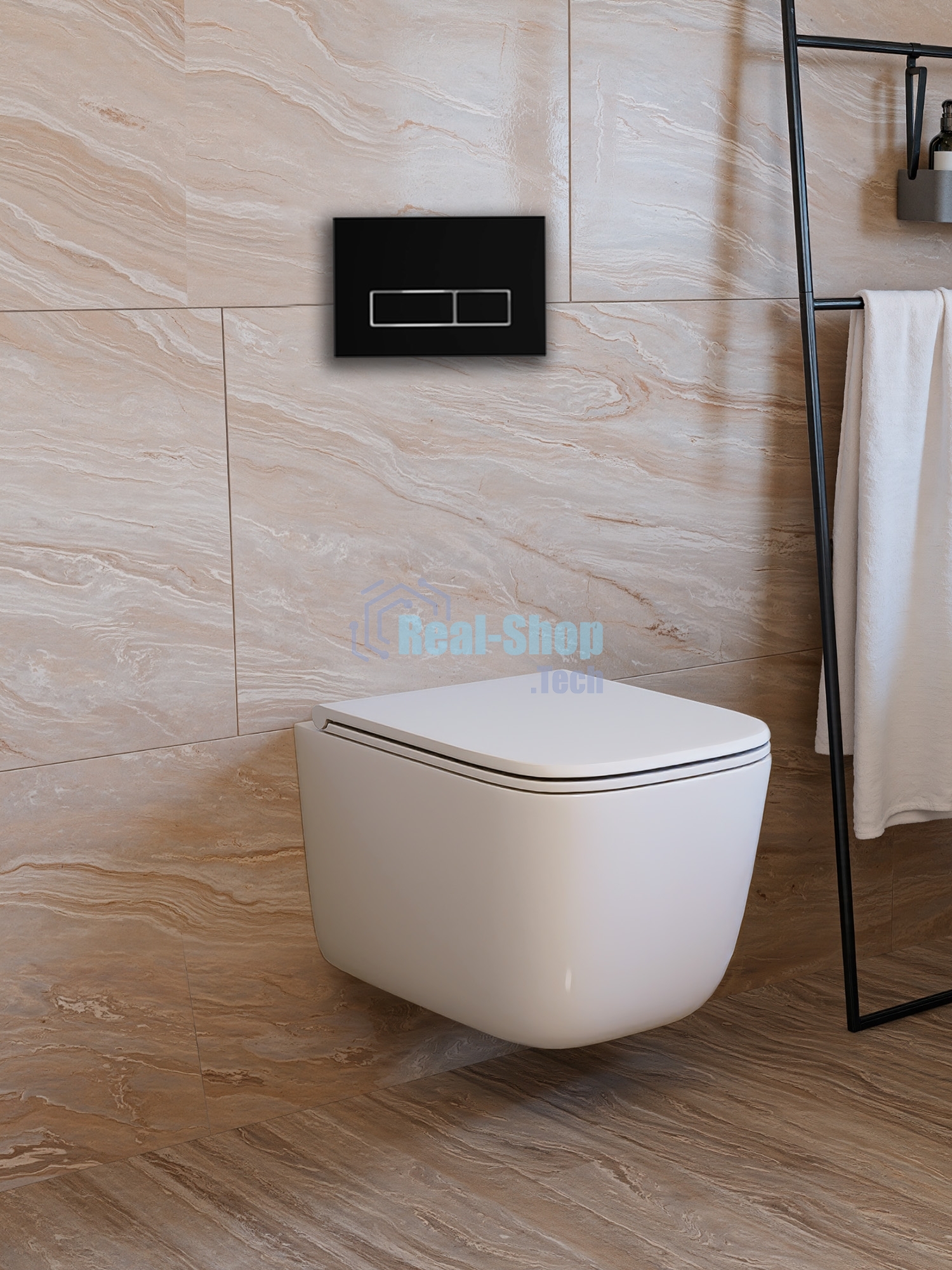Инсталляция с унитазом комплект BAU PRO 6 в 1: унитаз подвесной безободковый торнадо Bau Dream 51х35, быстросъемное сиденье микролифт, кнопка смыва BAU Pulse, черная матовая/хром