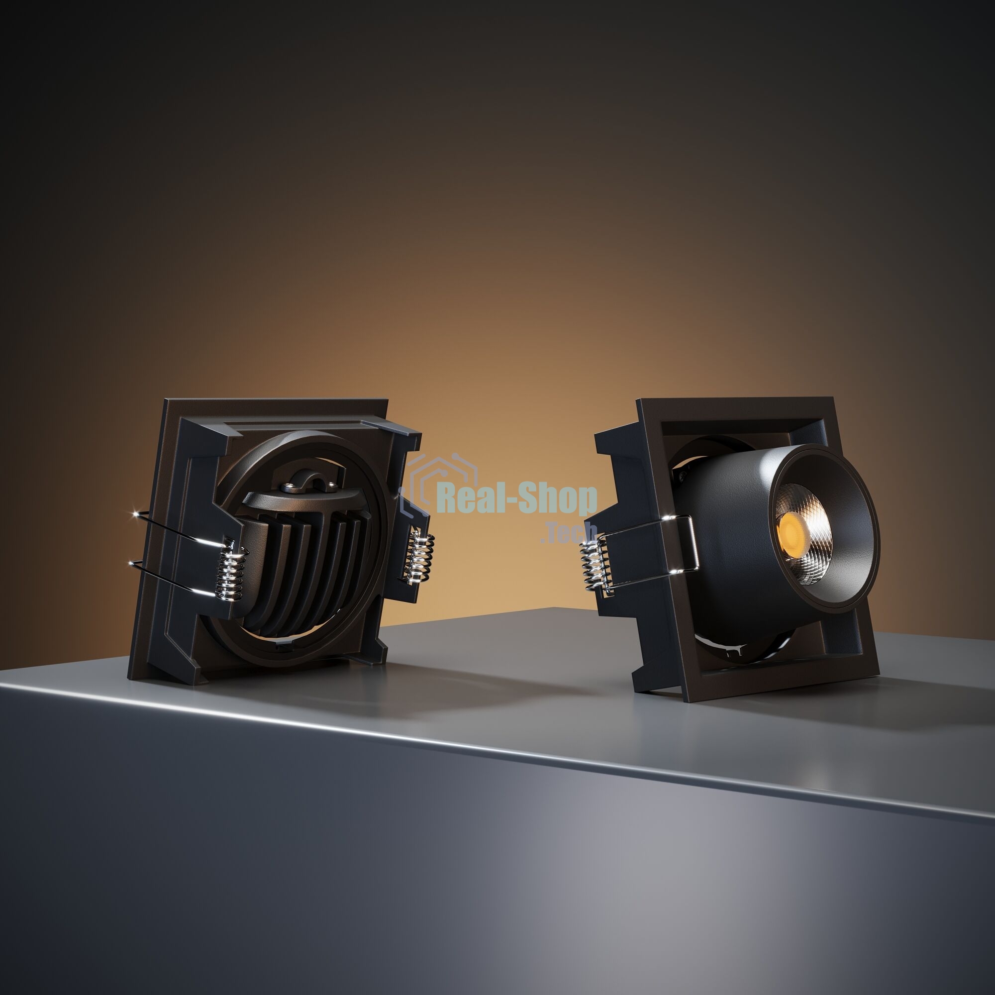 25087/LED 8W 4000K чёрный / Потолочный светодиодный светильник