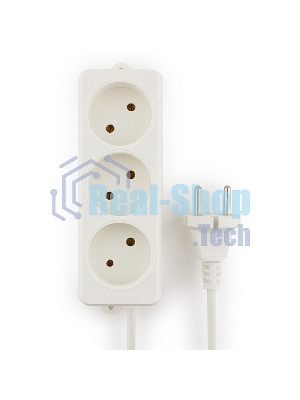 Удлинитель Гарнизон EL-NL3-W-2, 3 розетки допустимый ток 10А, длина 2 м.