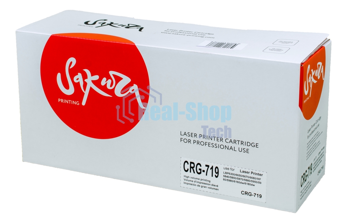 Картридж лазерный Sakura CRG719 для Canon LBP6300/6650/6670/6680 MF5840/5850/5870/5880/5950/5940DN/5960/5980/6160DW/6180DW/6140DN, черный, 2100 к.