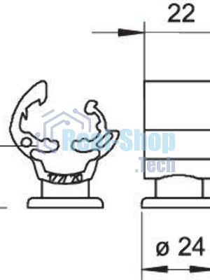 Держатель проволоки d8-10мм универс. Тип:177 20 M8 OBO 5207444