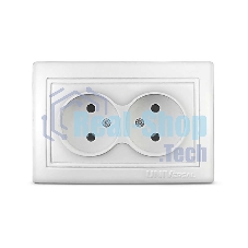 Розетка 2-м СП Севиль 16А IP20 бел. Universal С0102