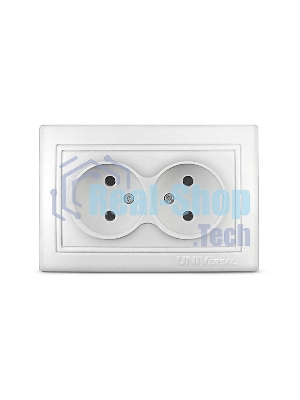 Розетка 2-м СП Севиль 16А IP20 бел. Universal С0102