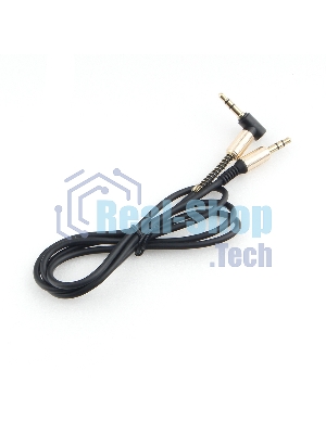 Кабель Cablexpert аудио 90˚ CCAB-02-35MML-1MB. 3.5 Jack (M)/3.5 Jack (M), черный, 1м, блистер