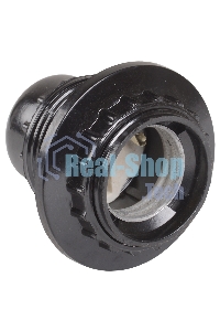 Патрон электрич. E27 Пкб27-04-К11 с кольцом карболит. черный (с этикет.) ИЭК EPK11-04-01-K01