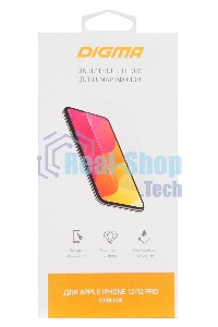 Защитное стекло для экрана Digma для Apple iPhone 12/12 Pro прозрачный